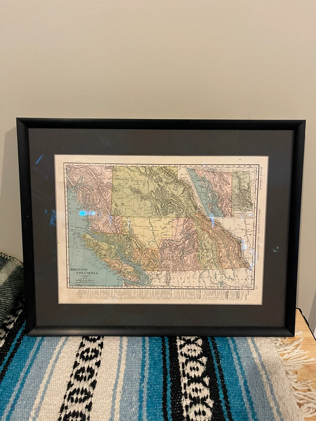 Framed British Columbia Map
