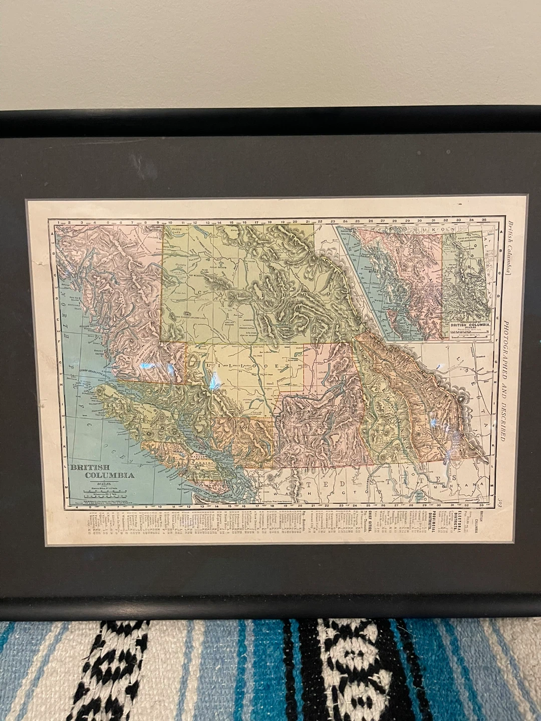 Framed British Columbia Map - photo 2