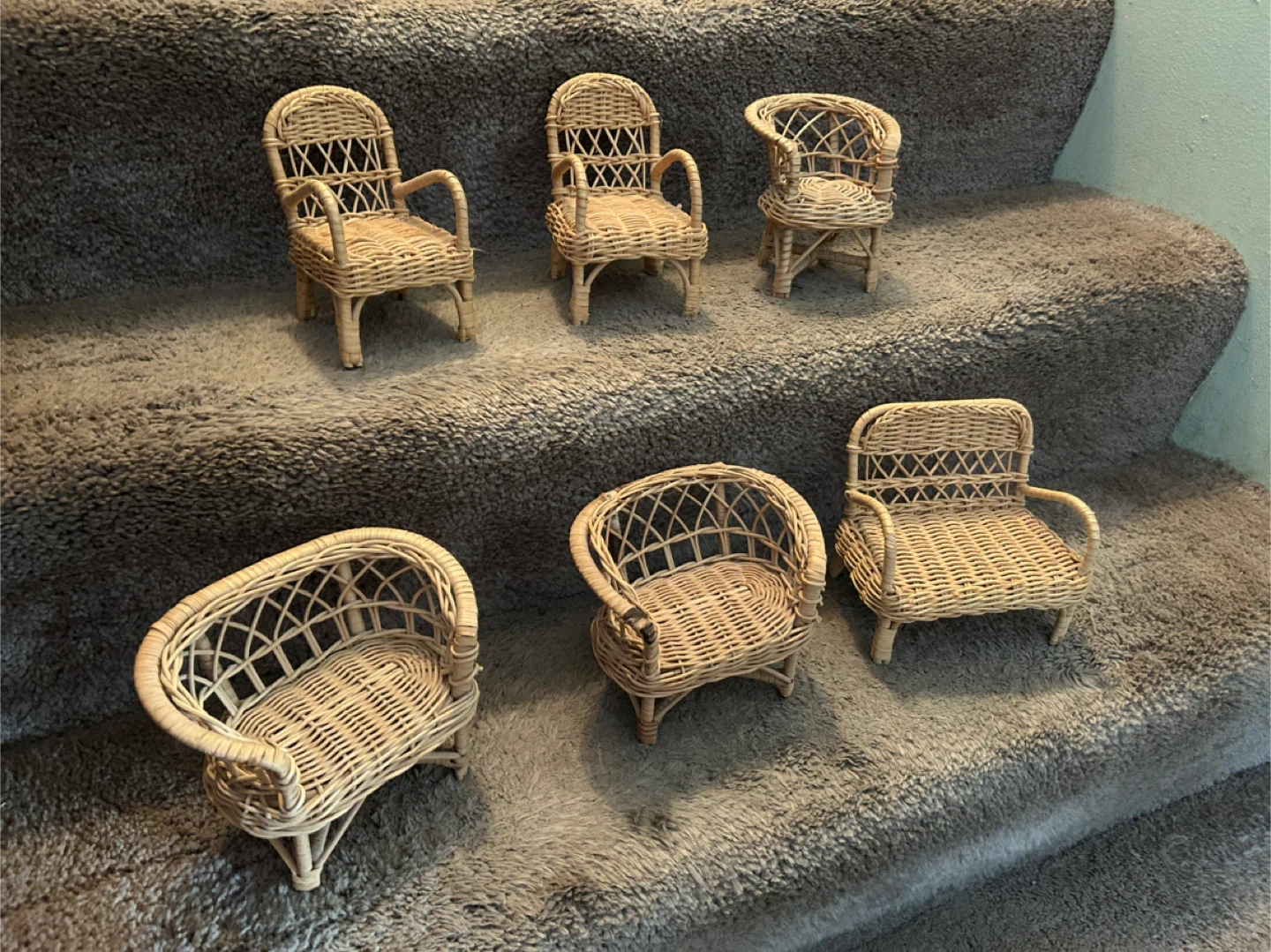 Mini Wicker Chairs for Dolls House - photo 3