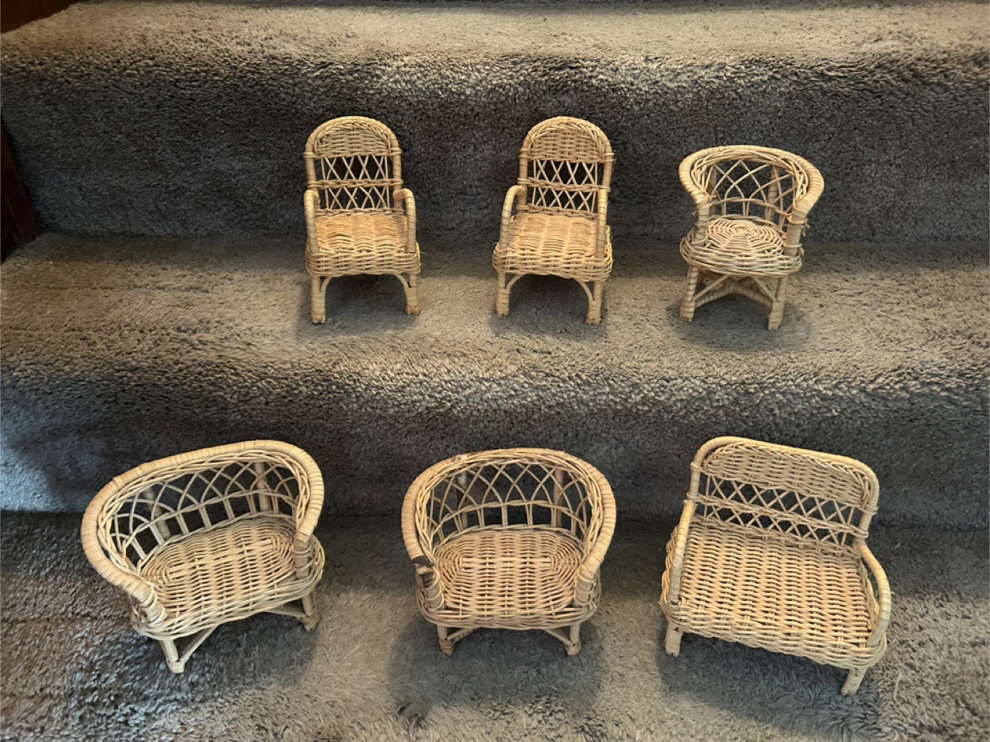Mini Wicker Chairs for Dolls House