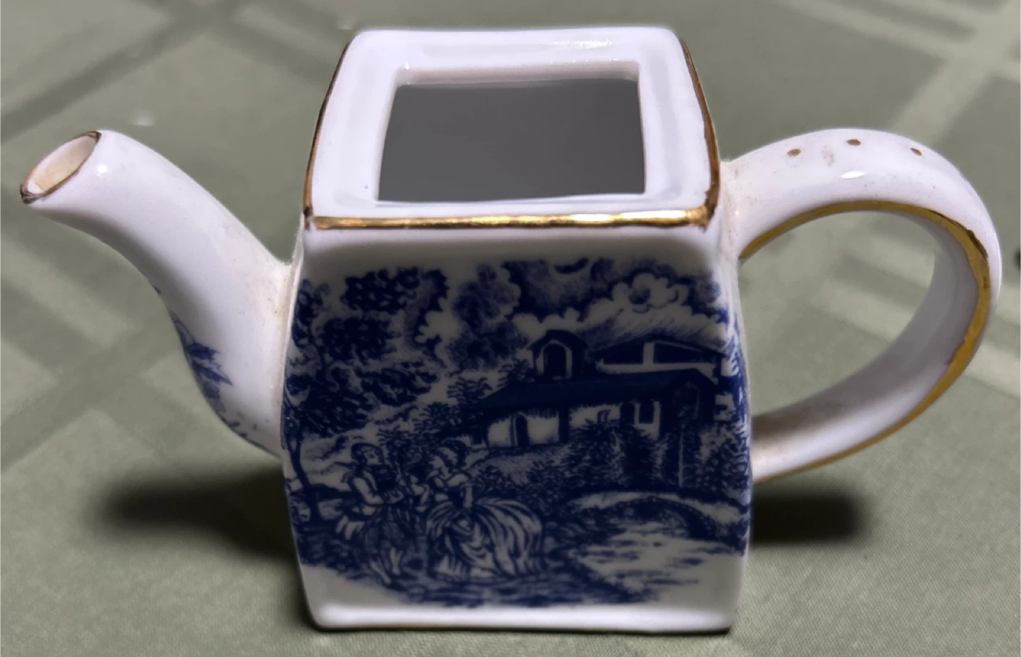 Miniature Teapot with Blue Willow Design - photo 3