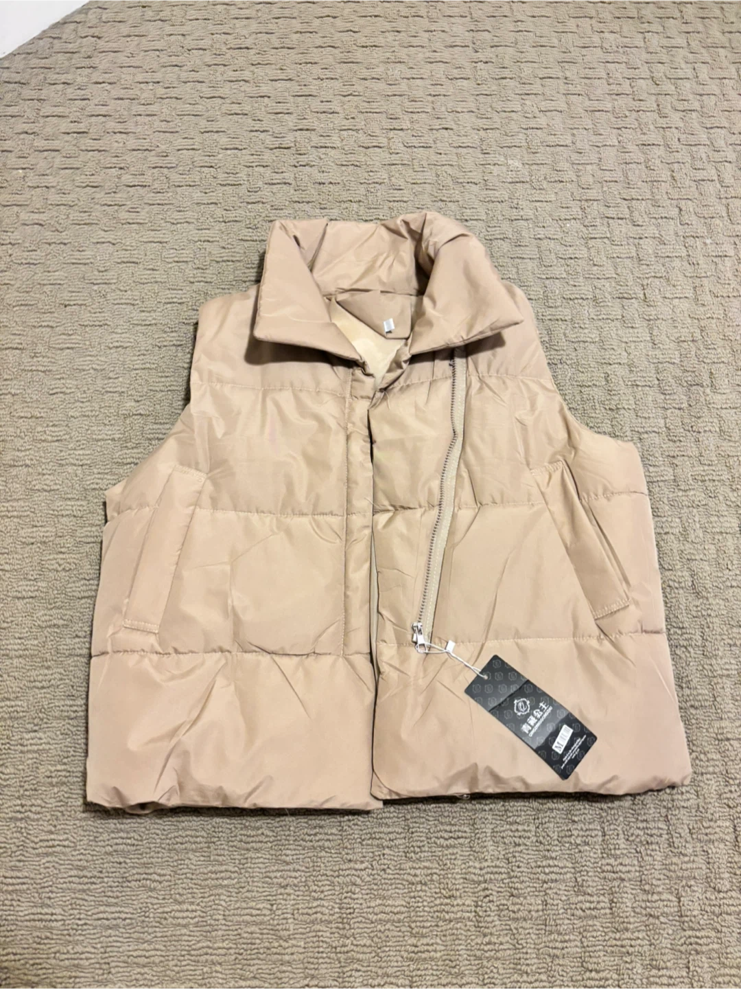 Women's Beige Puffer Vest-shein - photo 2