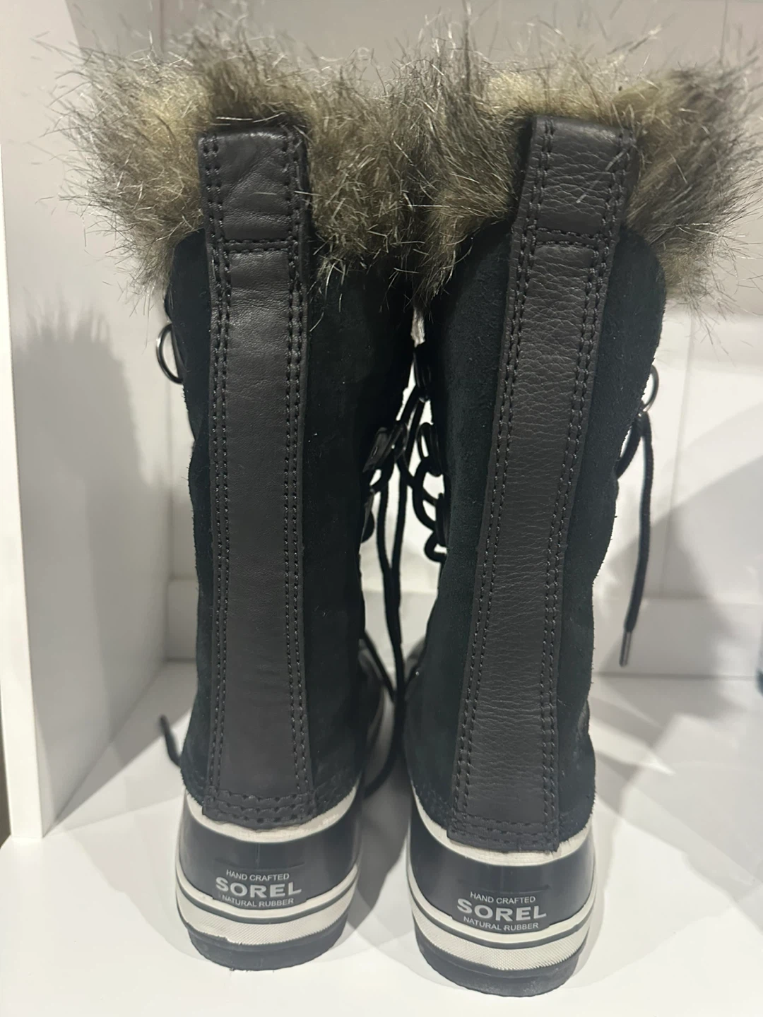BRAND NEW Sorel Black Waterproof Winter Boots with Fur Trim - photo 2