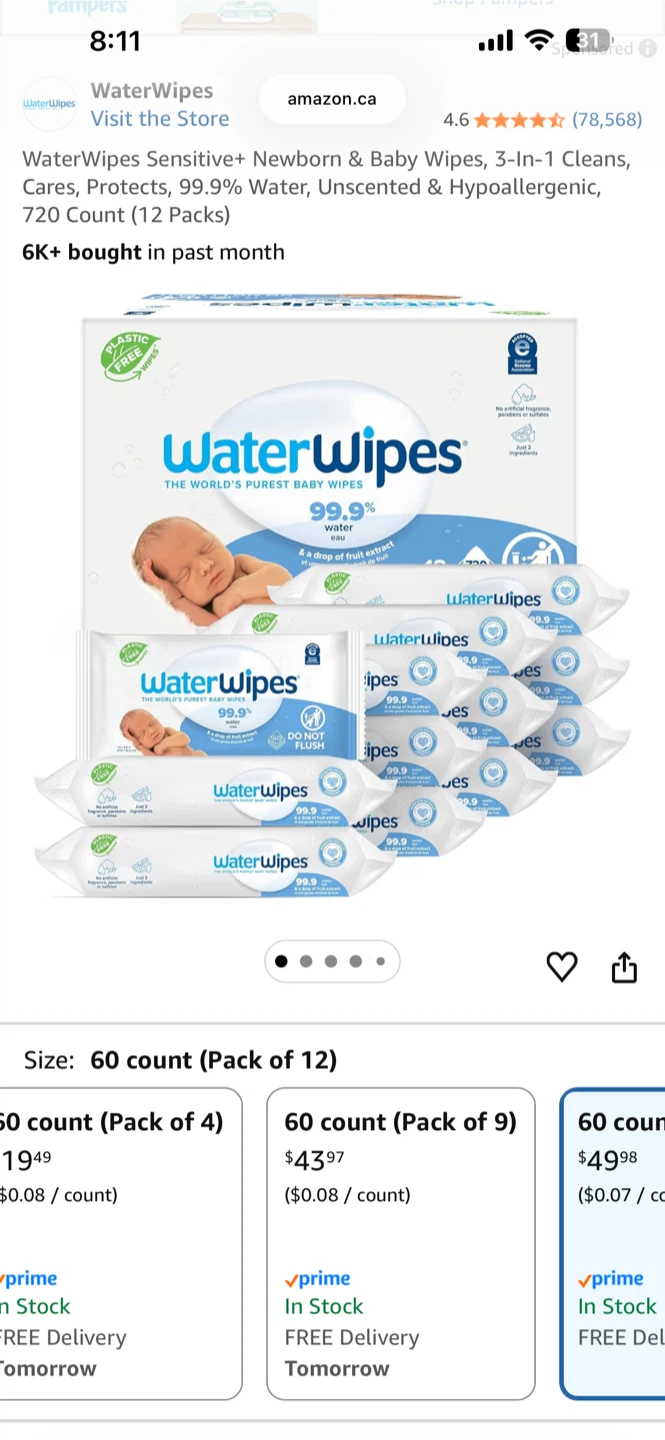 WaterWipes Baby Wipes - 9 Packs - photo 4