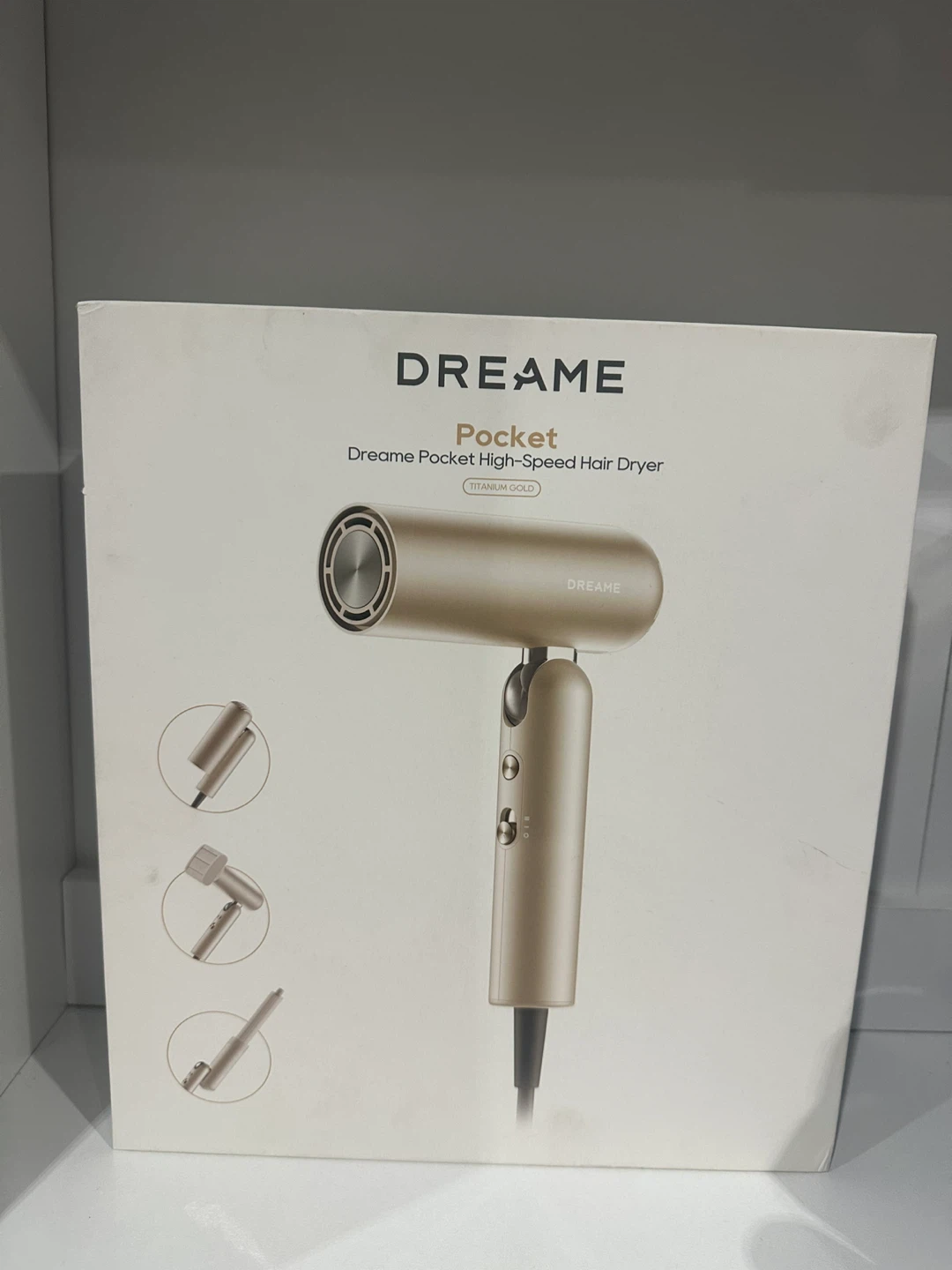 Brand New Dreame Pocket High-Speed Hair Dryer - Titanium Gold