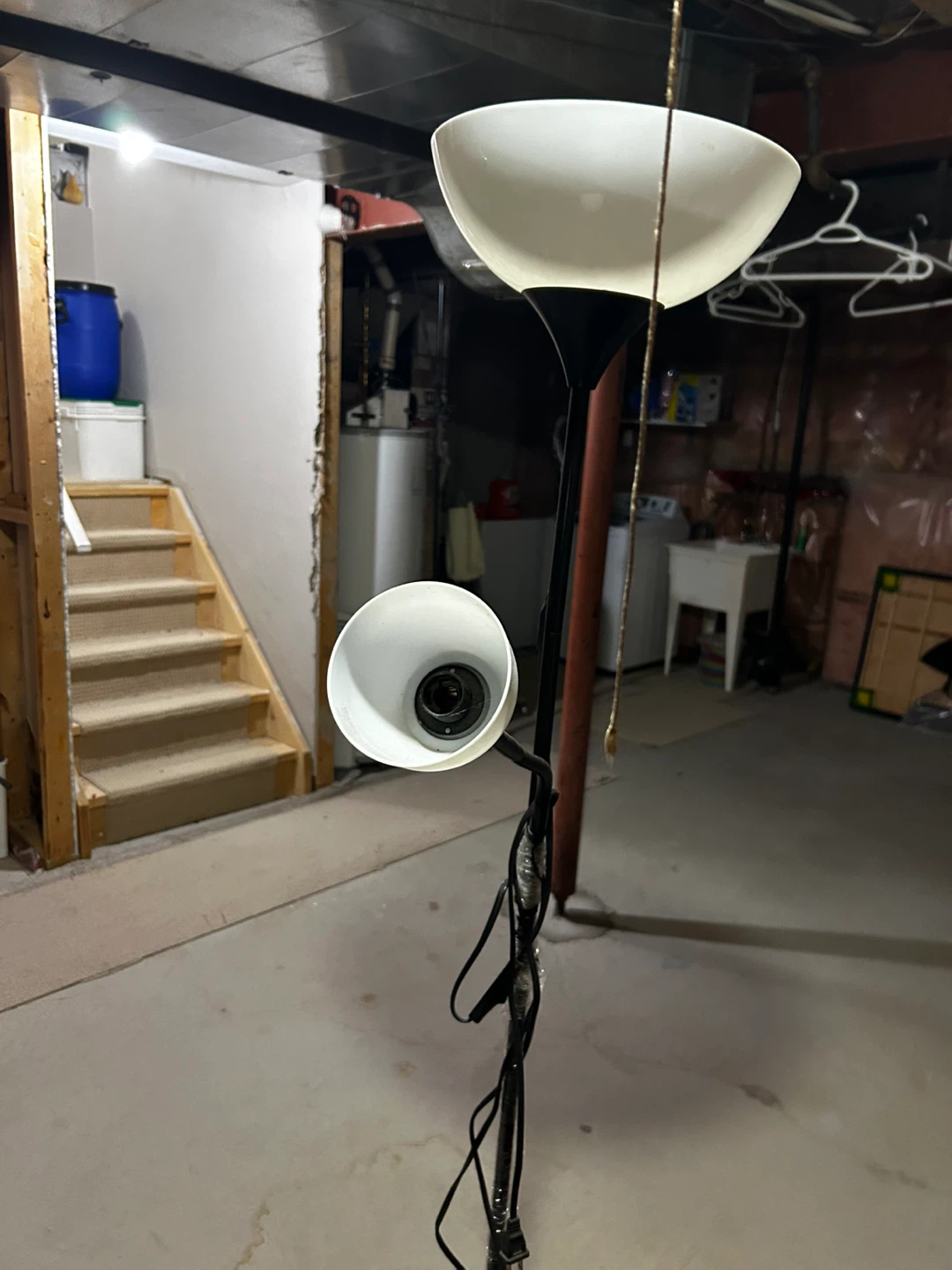 Black Floor Lamp with Adjustable Reading Light