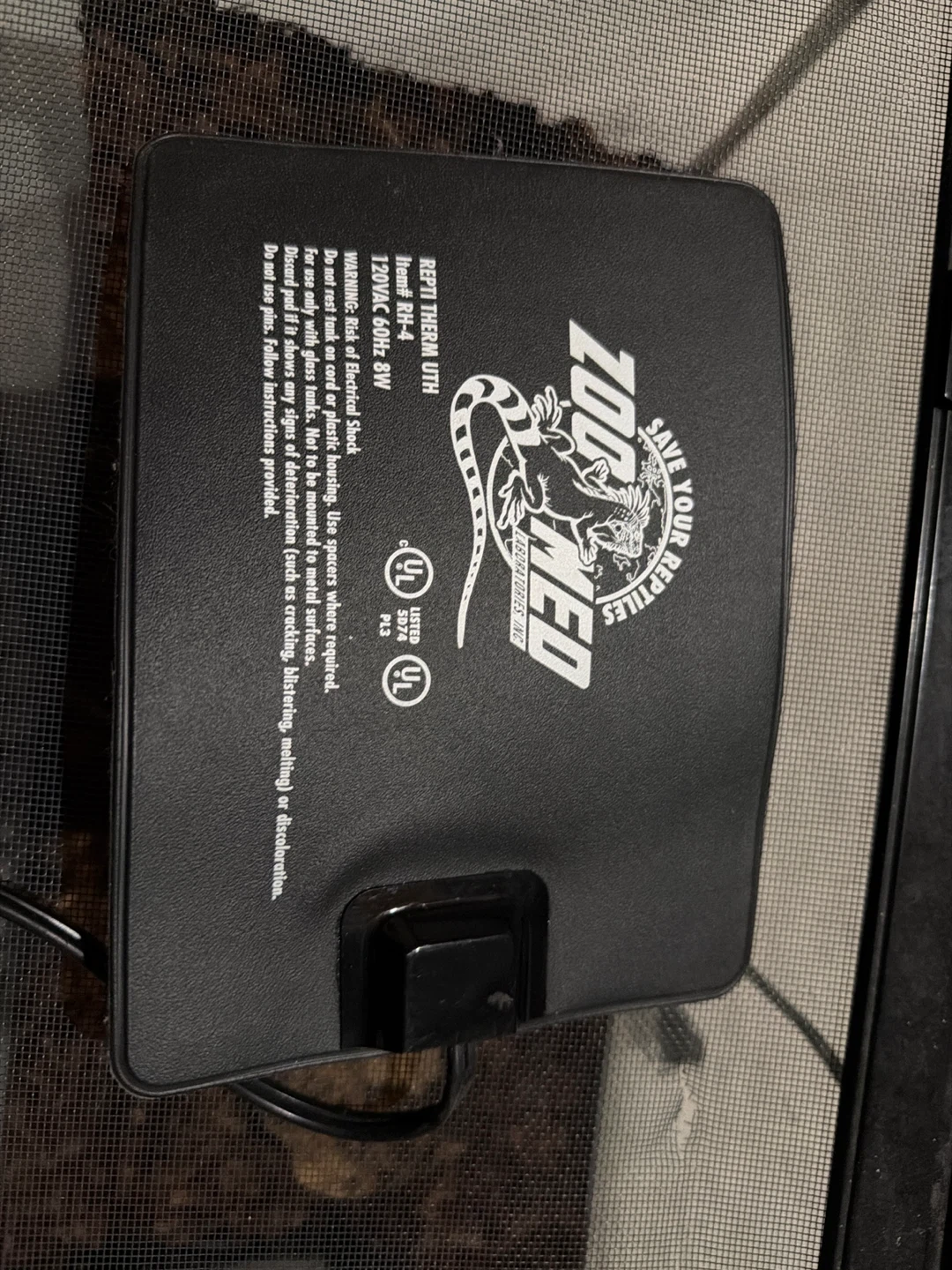 Tank and Zoo Med Repti Therm Under Tank Heater