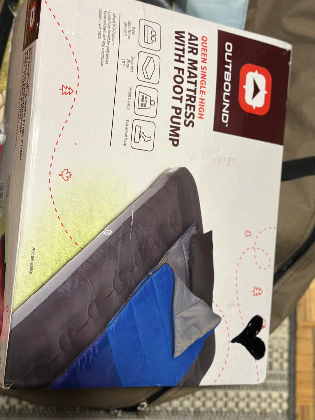 Outbound Double Air Mattress with Built-in Pump - photo 2