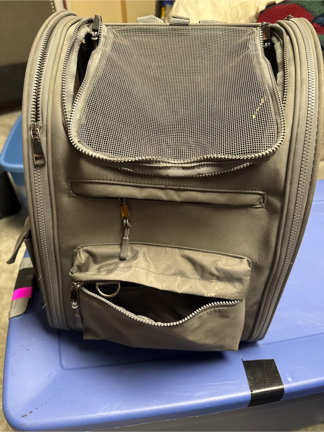 Grey Pet Carrier Backpack - photo 3