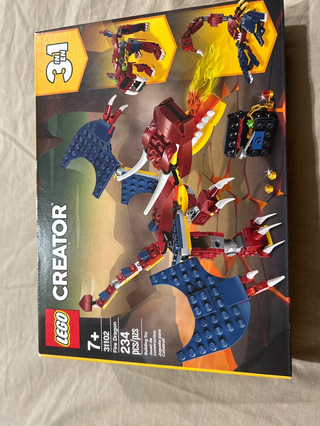 New: LEGO Creator 3-in-1 Fire Dragon Building Set (31102)