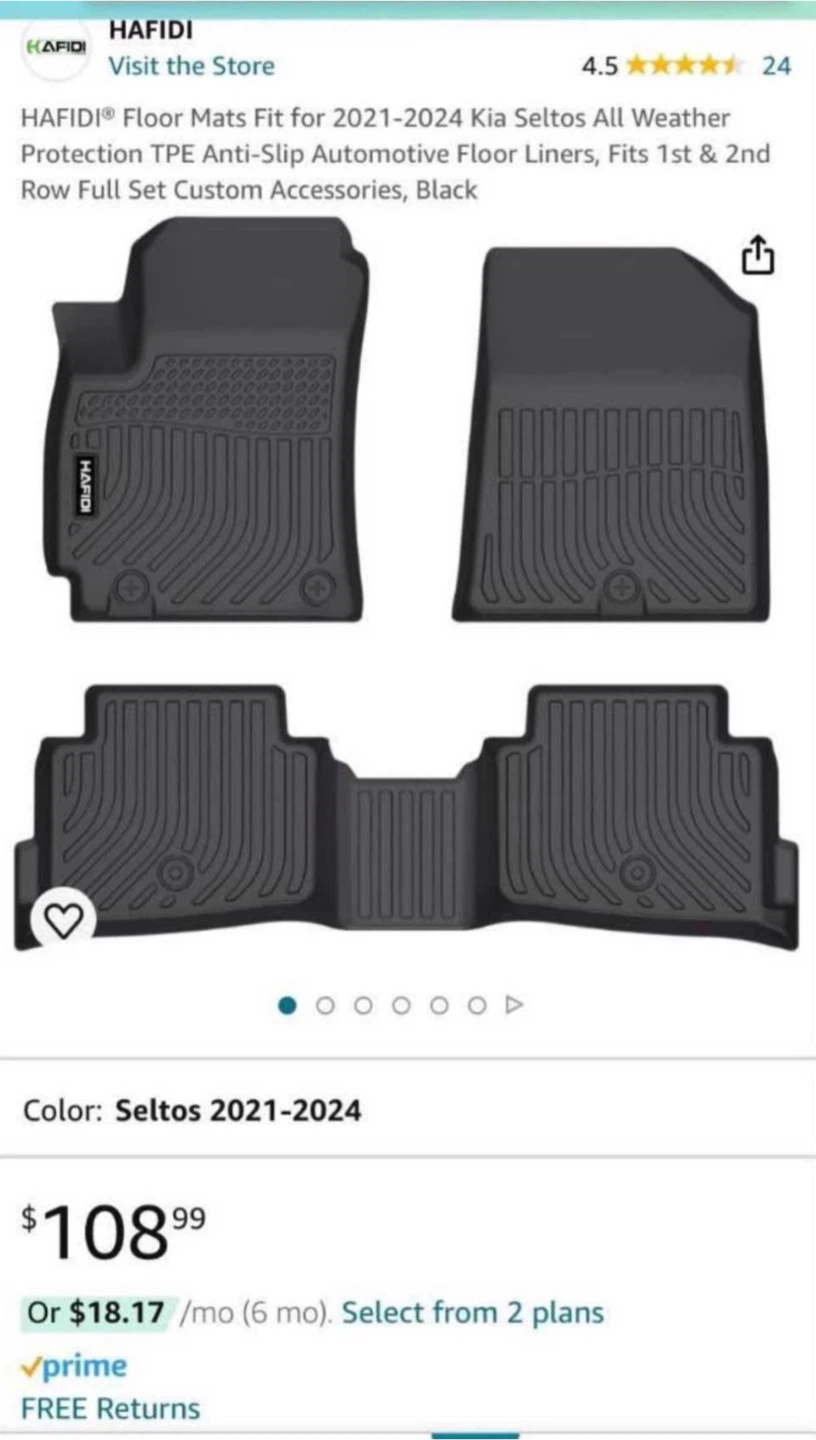 Kia Seltos 2021-2024 All Weather Floor Liners - photo 4