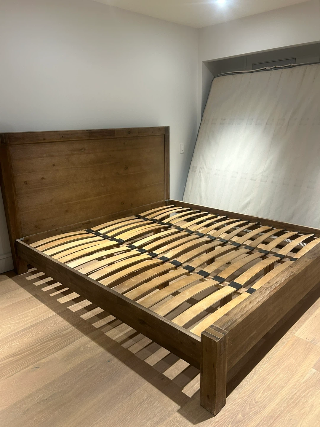 Wooden Bed Frame with Headboard - photo 3