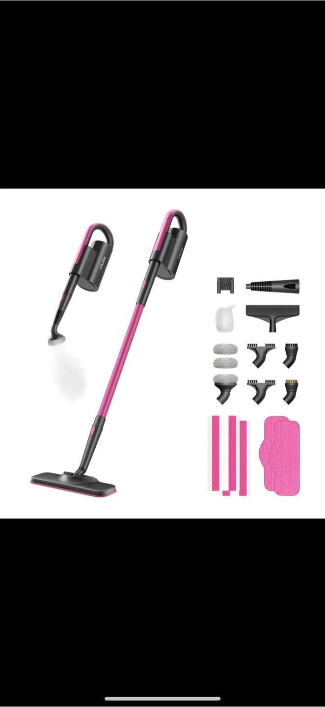 Schenley Pink Steam Cleaner with Accessories