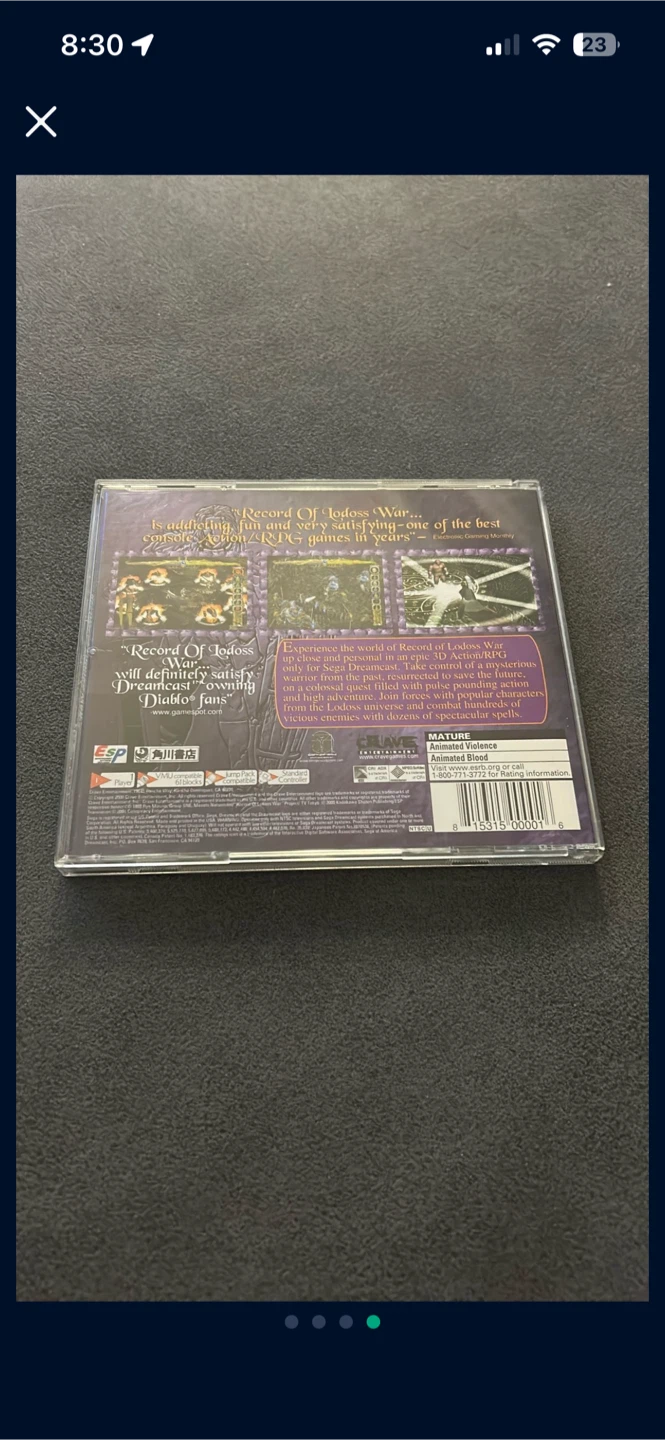 Record of Lodoss War Sega Dreamcast Video Game - photo 4