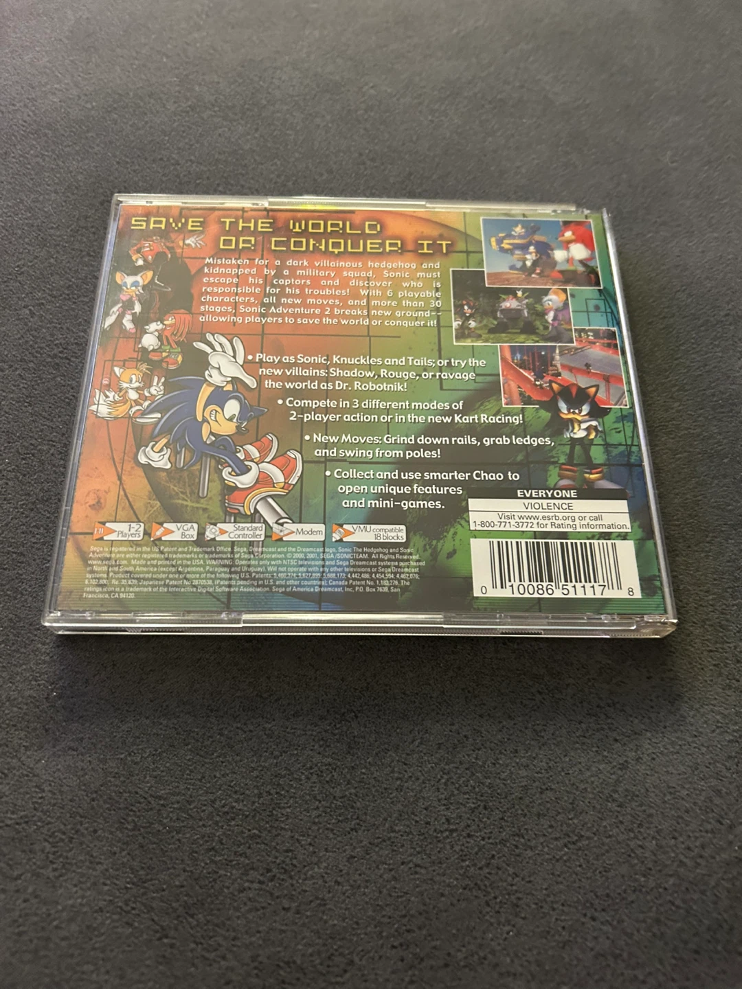 Sega Dreamcast Sonic Adventure 2 Video Game - photo 4