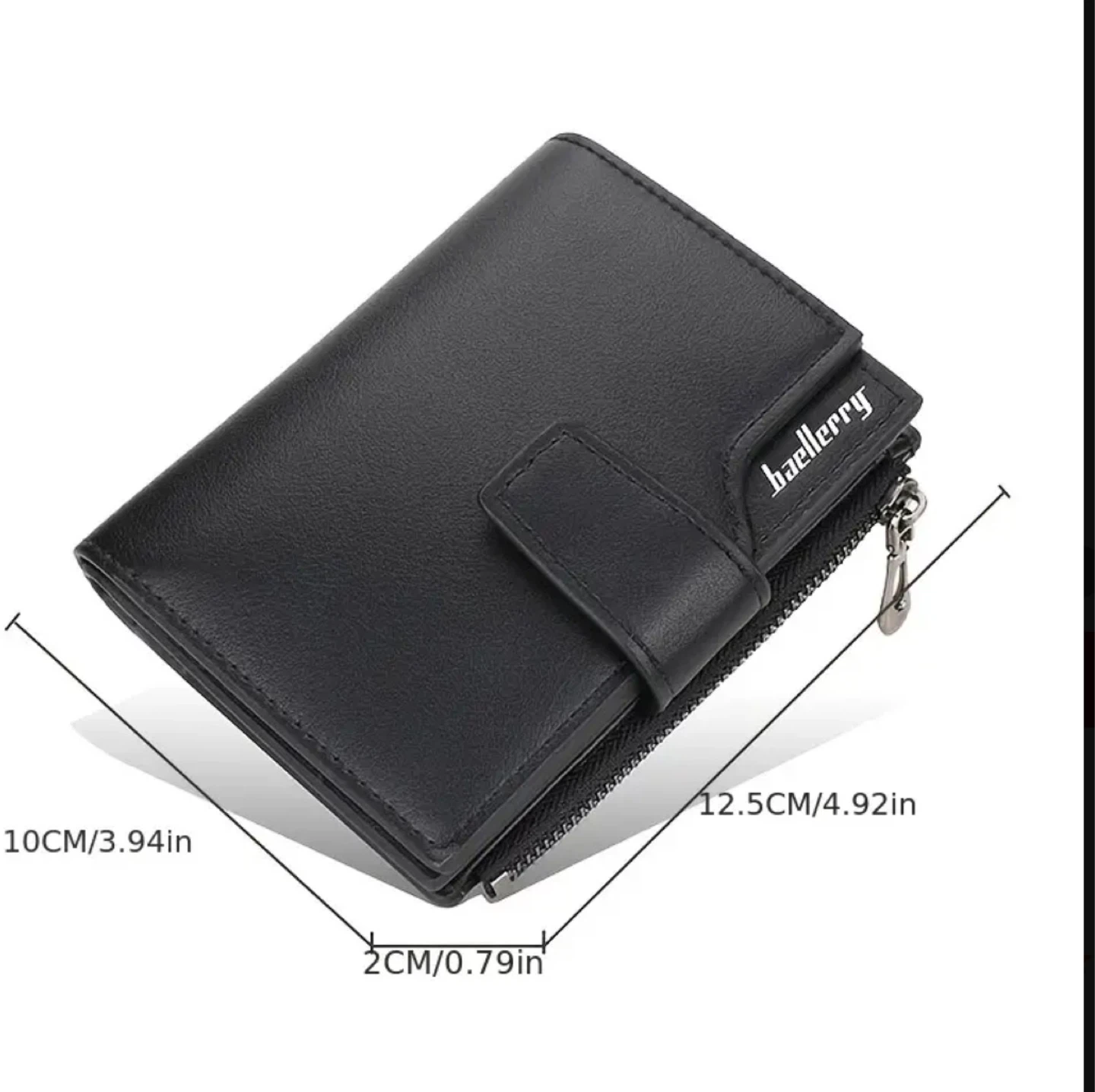 New !Baellerry Black  Wallet with Zipper Pocket - photo 4