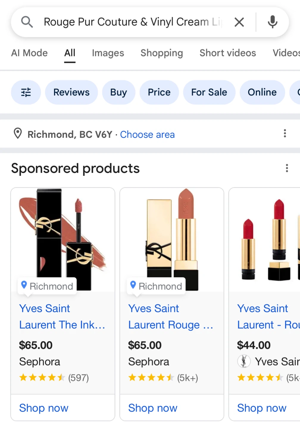 YSL Rouge Pur Couture & Vinyl Cream Lipstick - photo 3