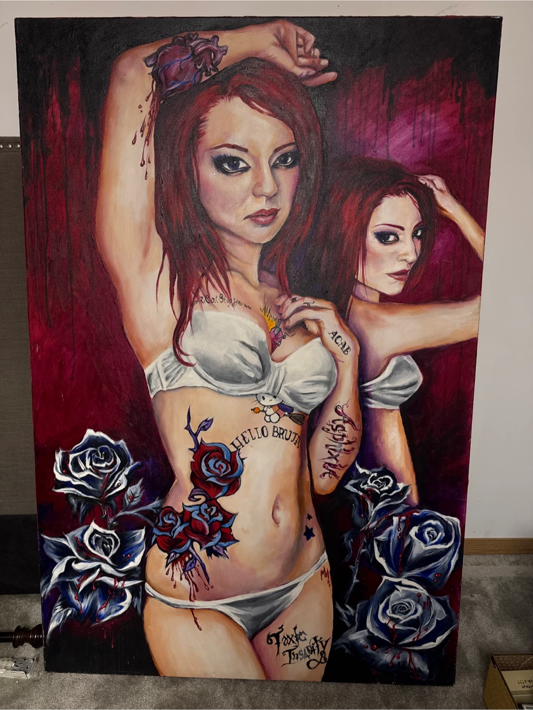 Original Painting - "Red Haired Women" by Unknown Artist