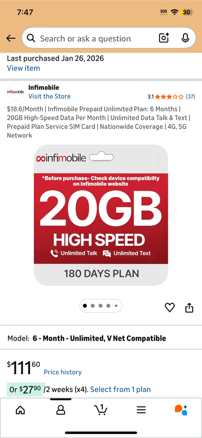 20GB HIGH SPEED SIM CARD
