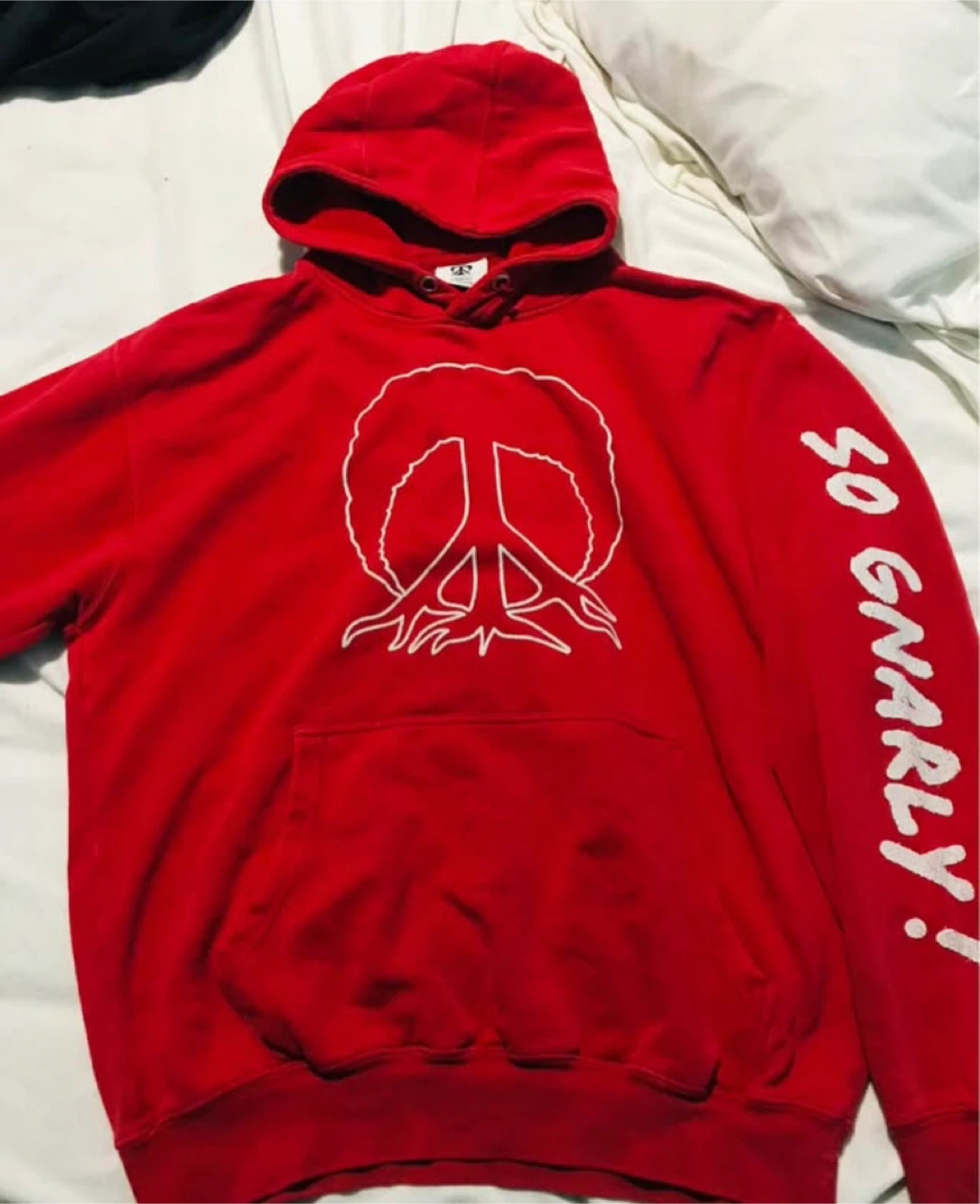 California Red Peace Hoodie new