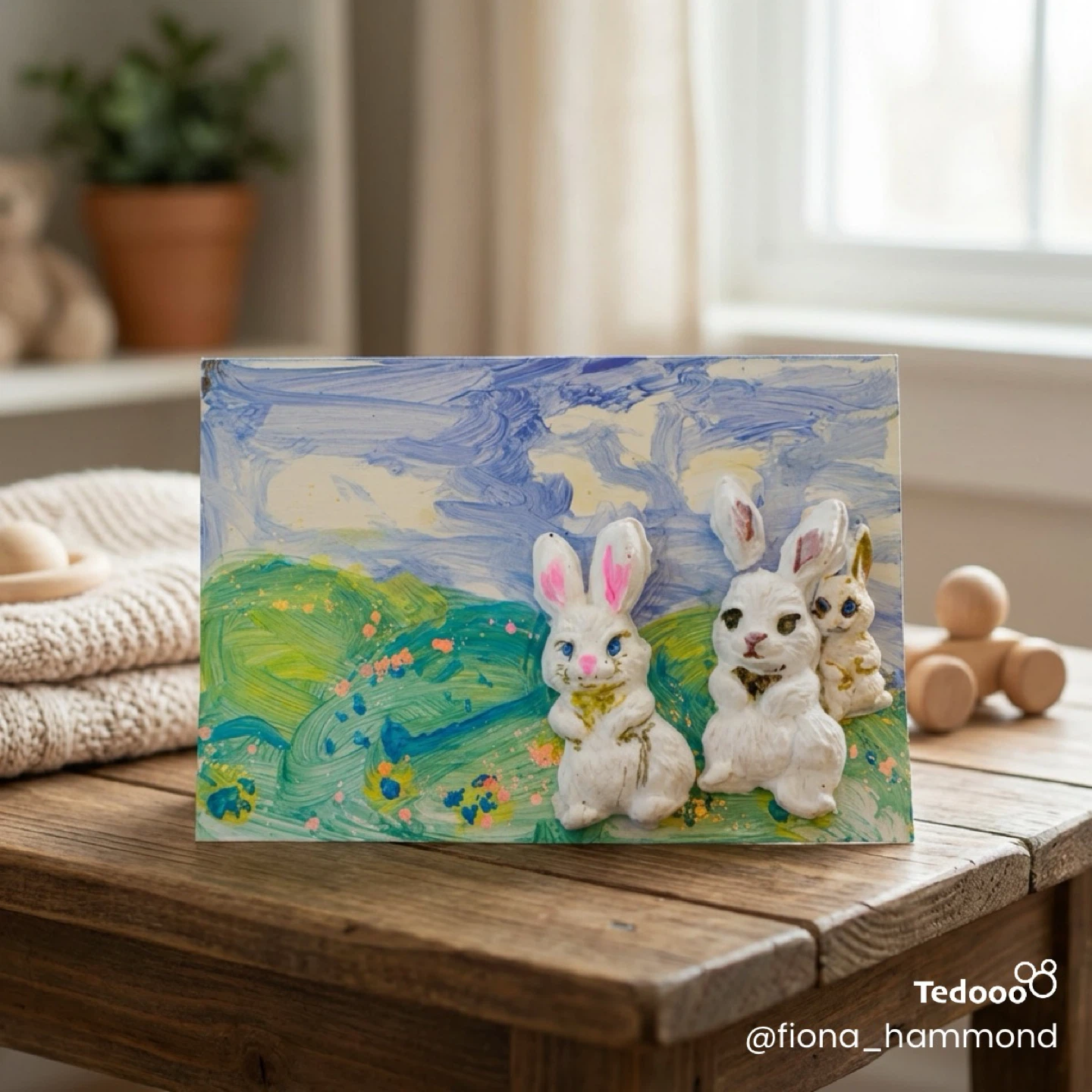 Handmade Bunny Easter Card - photo 2