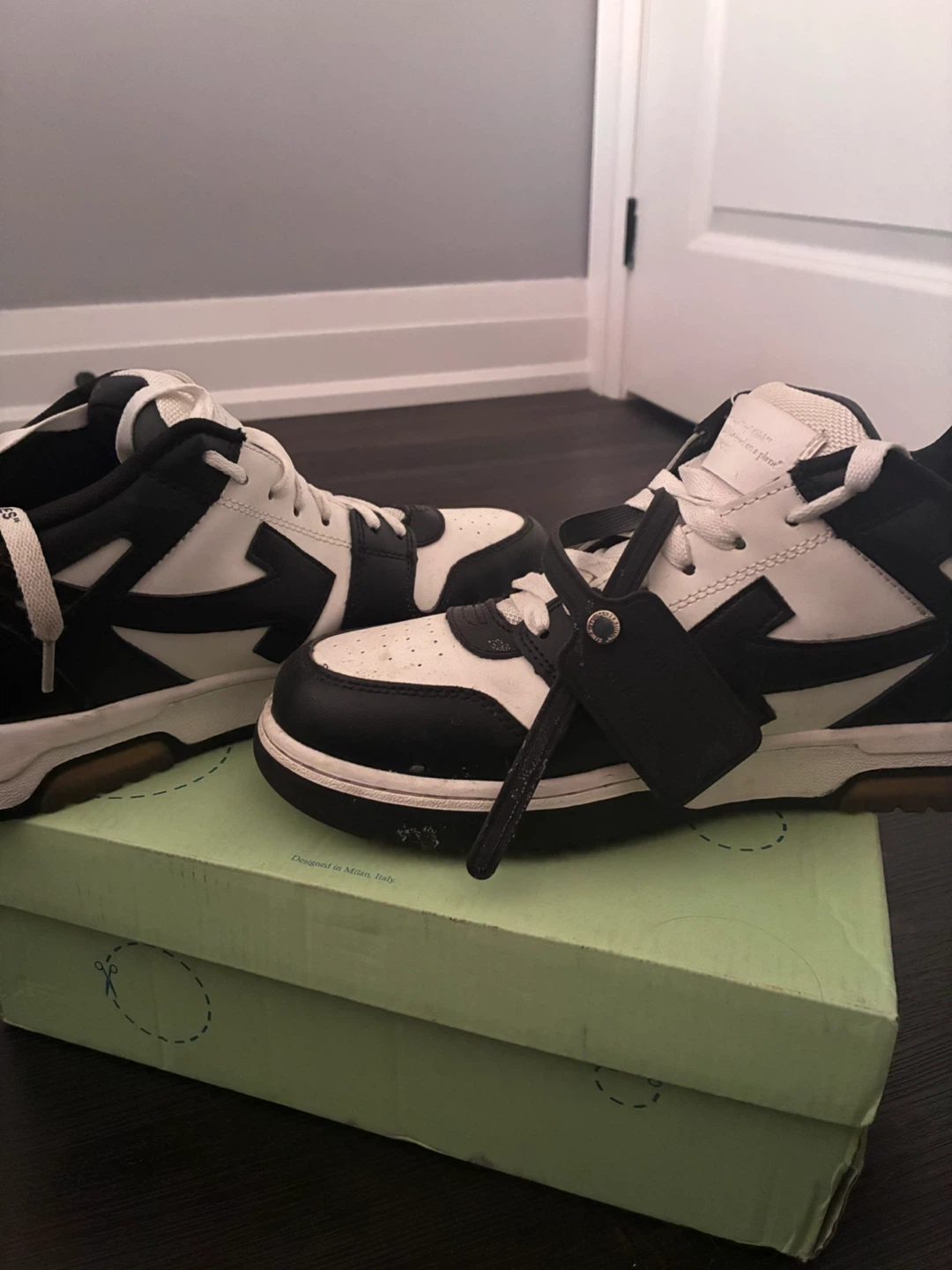 Off-White Black and White Leather
