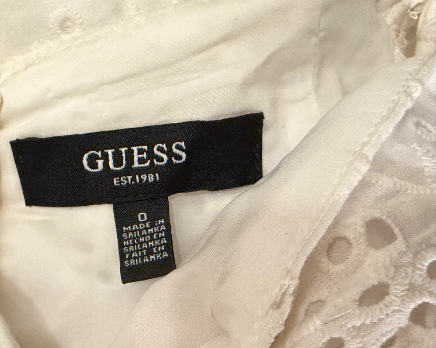 Guess White Eyelet Mini Dress - photo 3