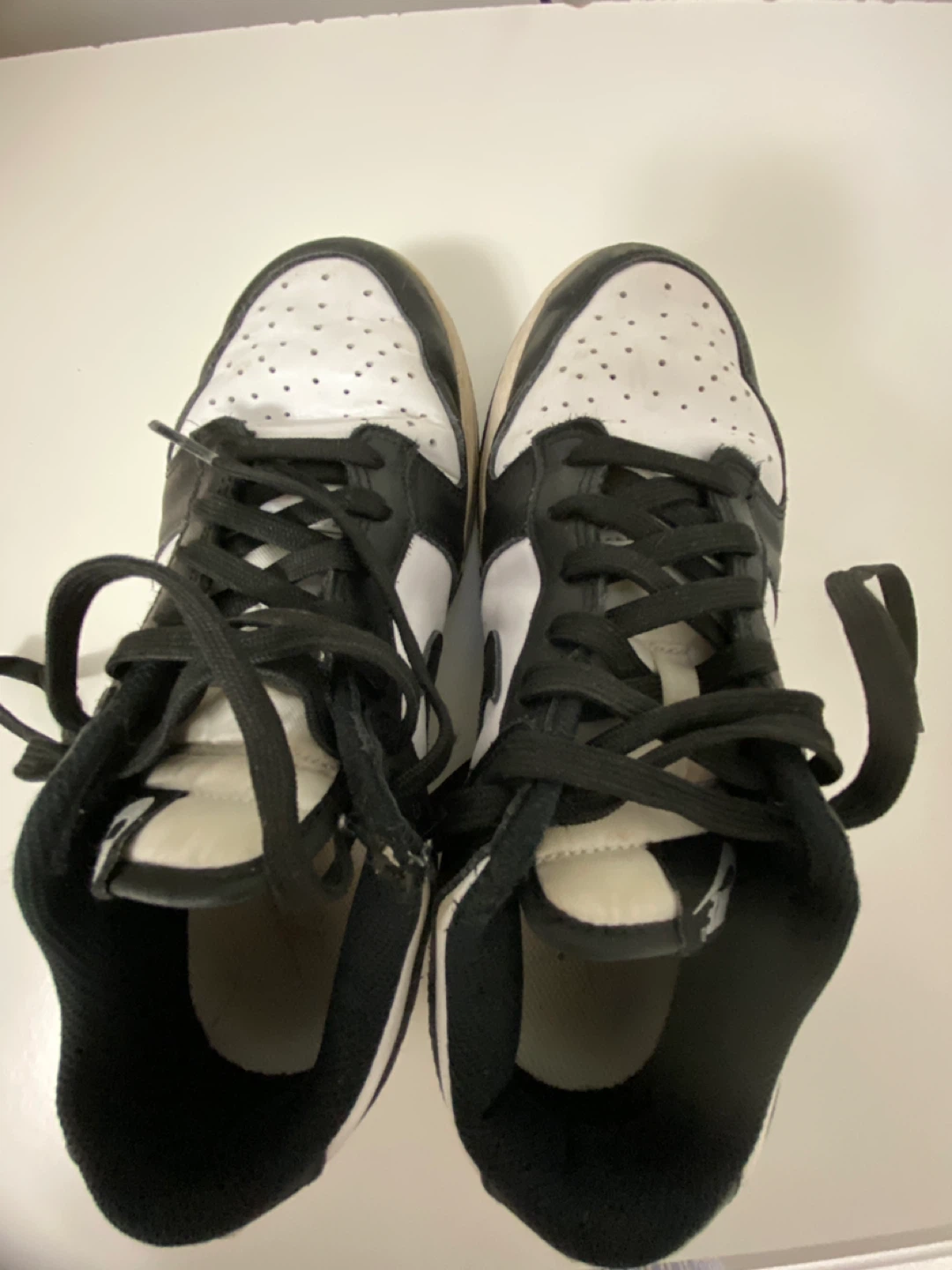 Nike Dunk Low Black White Leather Sneakers - photo 3