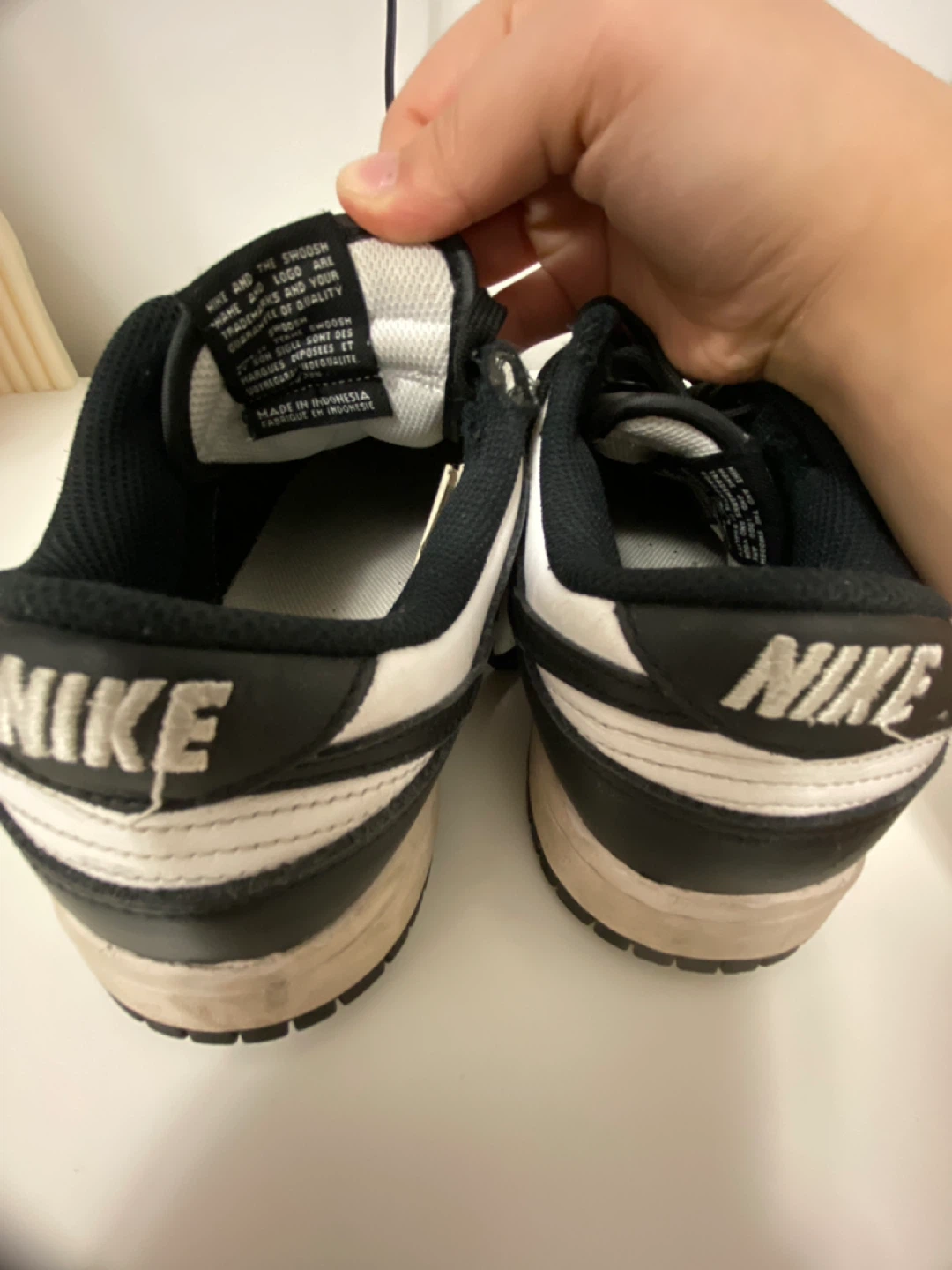 Nike Dunk Low Black White Leather Sneakers - photo 2