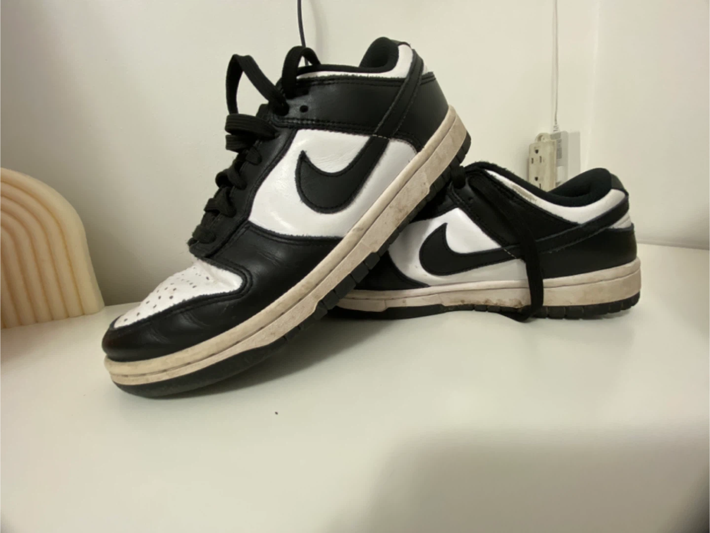 Nike Dunk Low Black White Leather Sneakers
