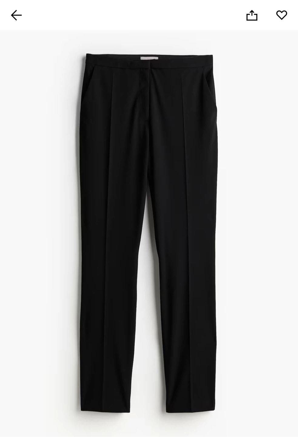 H&M Slim Fit Black Pants Size 4