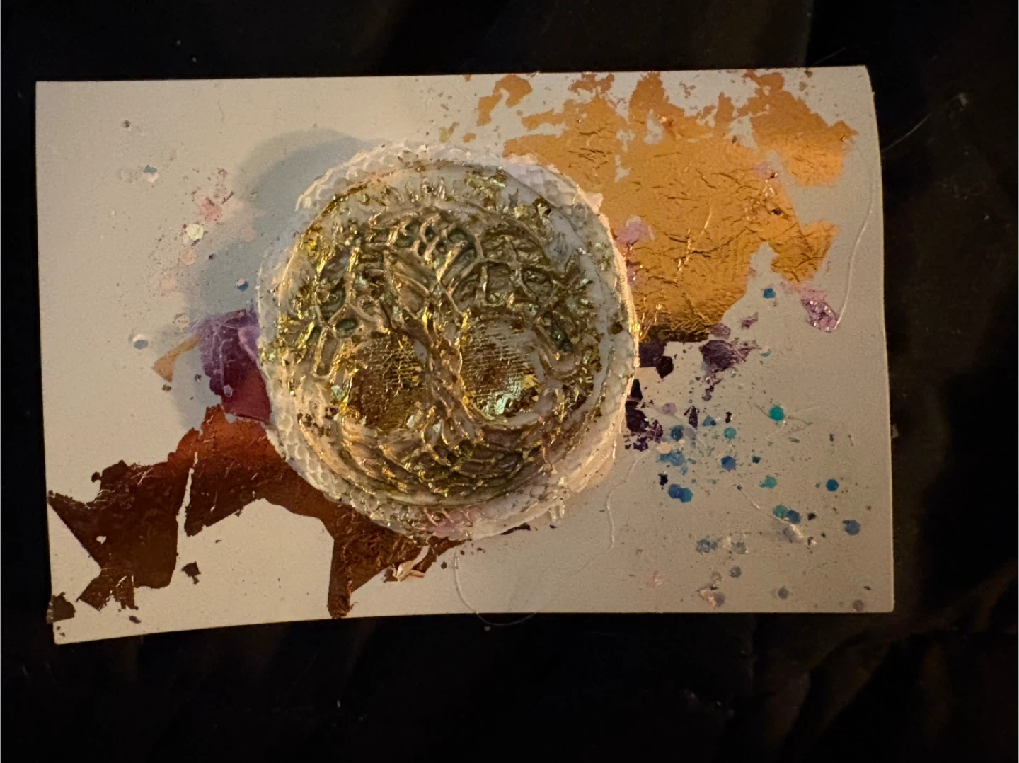 Textured Artwork Tree of Life  with Gold Leaf Accents - photo 2