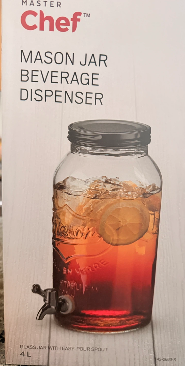 Master Chef Mason Jar Beverage Dispenser 4L - photo 2