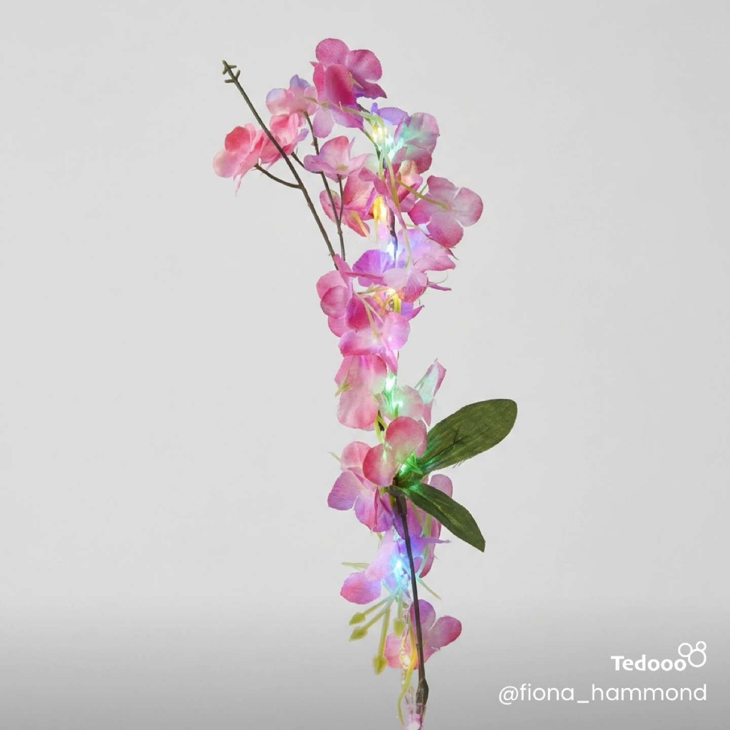Fairy Wand with Pink Orchid Lights