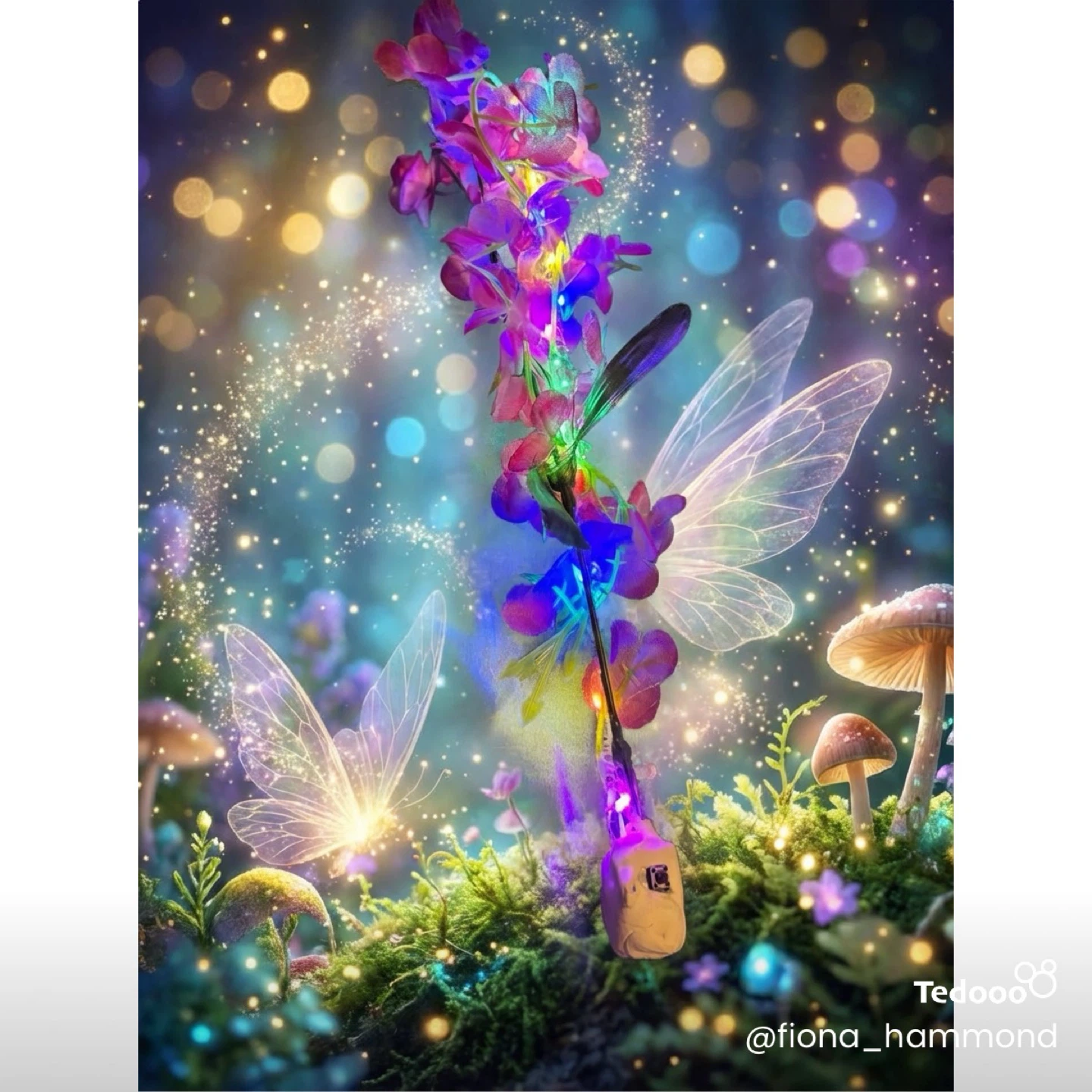 Fairy Wand with Pink Orchid Lights - photo 3