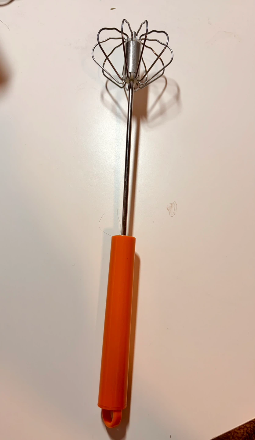 Manual Egg Whisk with Orange Handle - photo 3