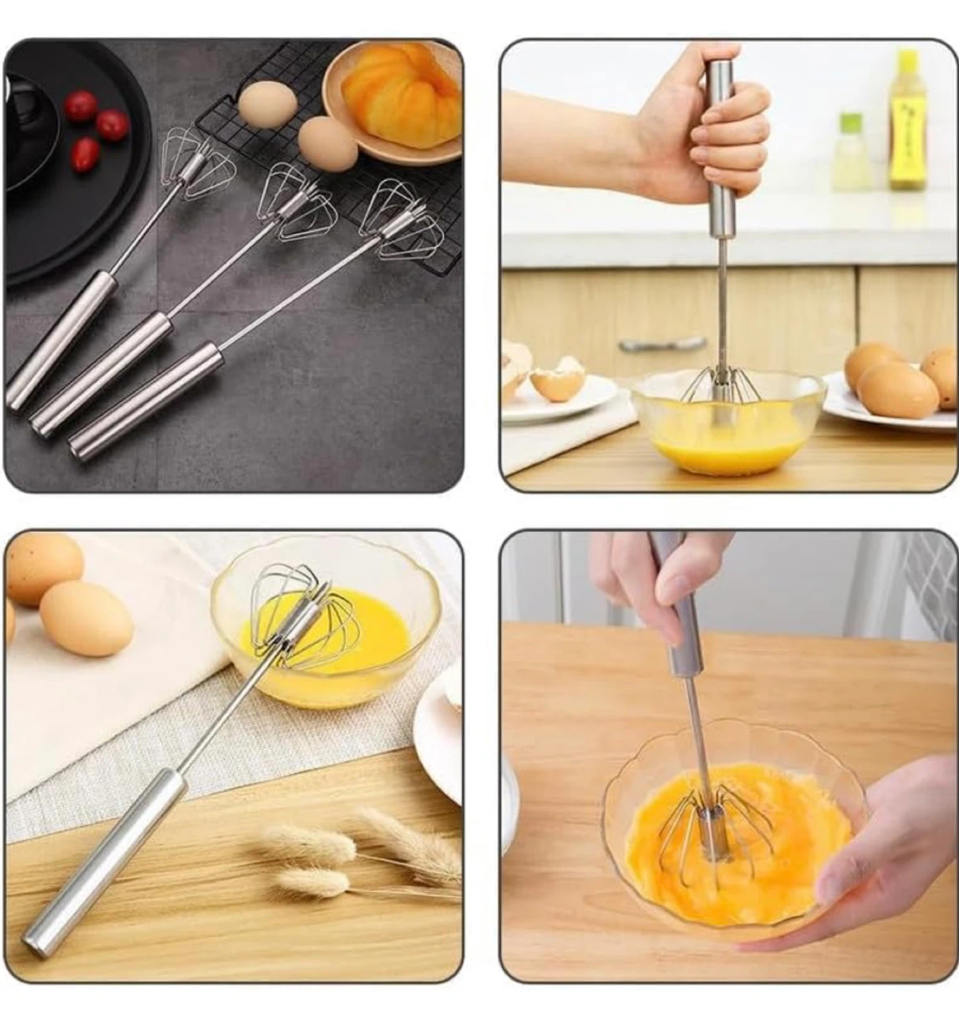 Manual Egg Whisk with Orange Handle - photo 5