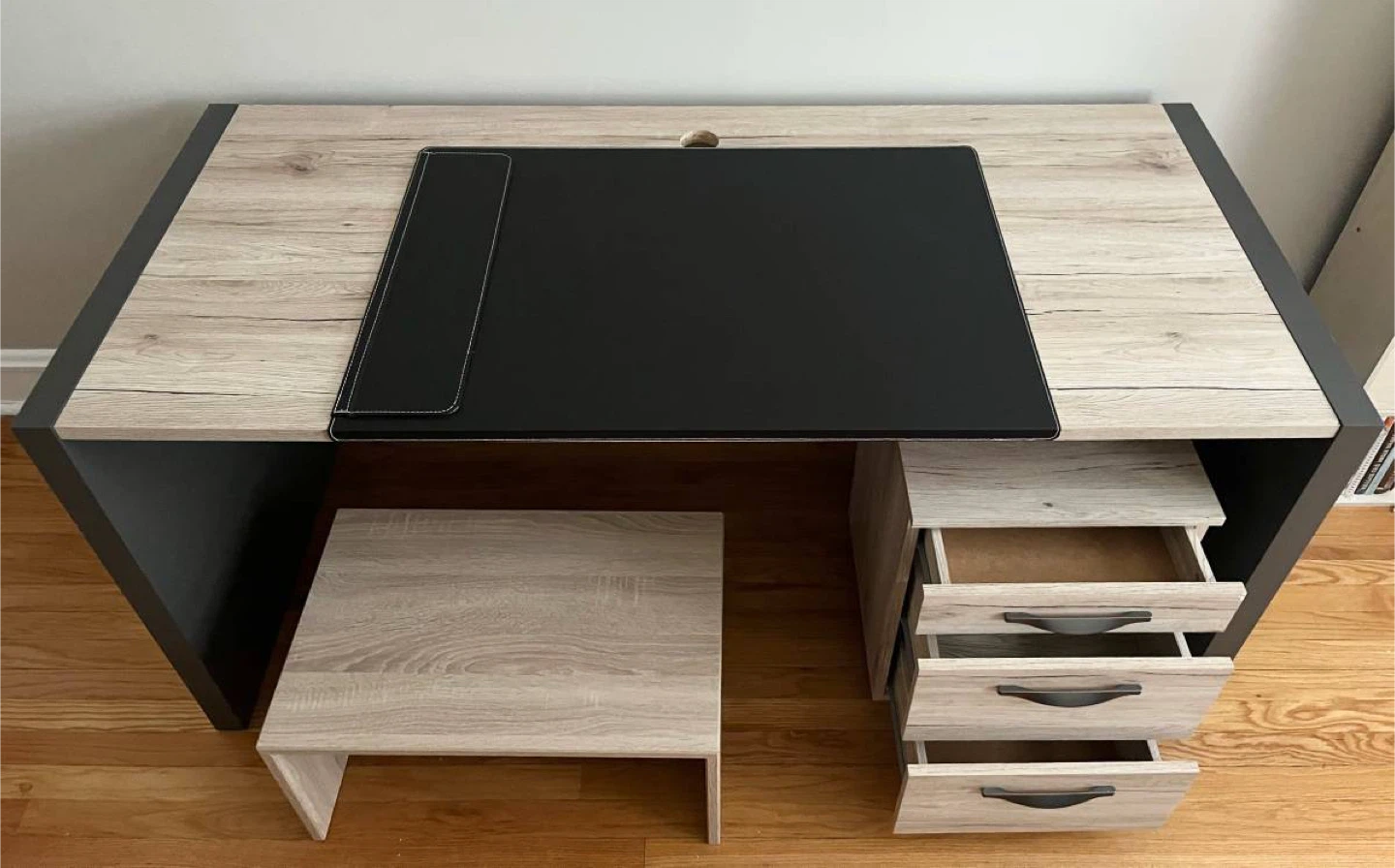 IKEA Office Table with Drawer and black table cover