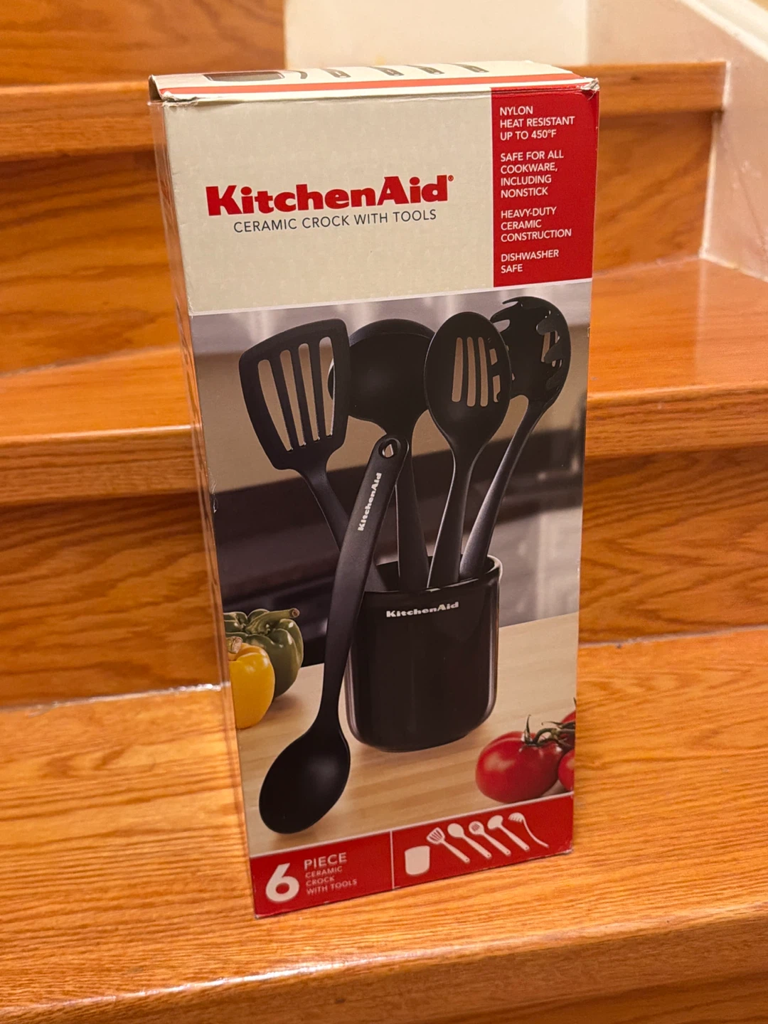 KitchenAid 6-Piece Ceramic Crock with Tools Set