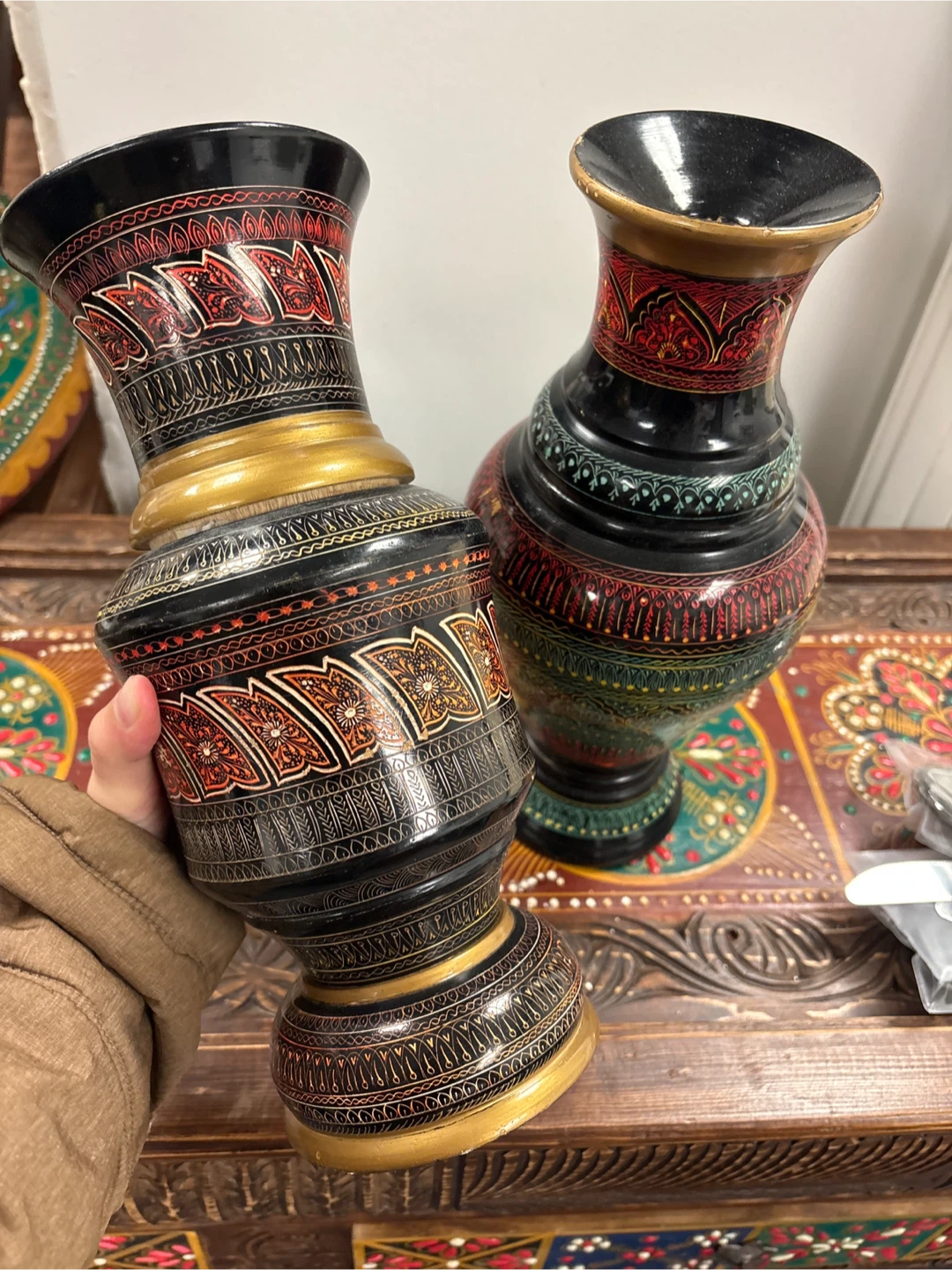 Decorative Wooden Vases - Set of 2 - photo 2