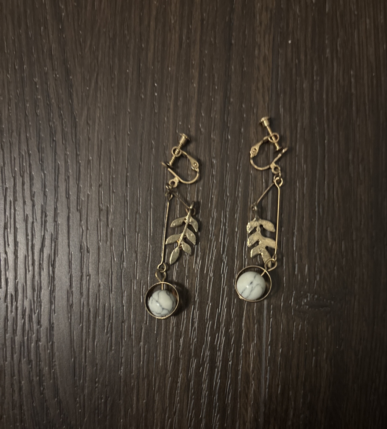 Gold-tone dangle earrings