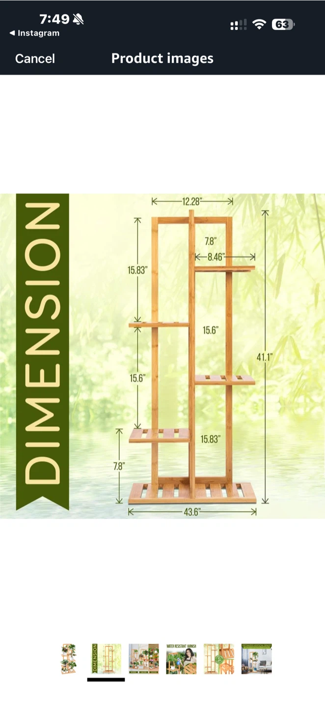 Bamboo Plant Stand