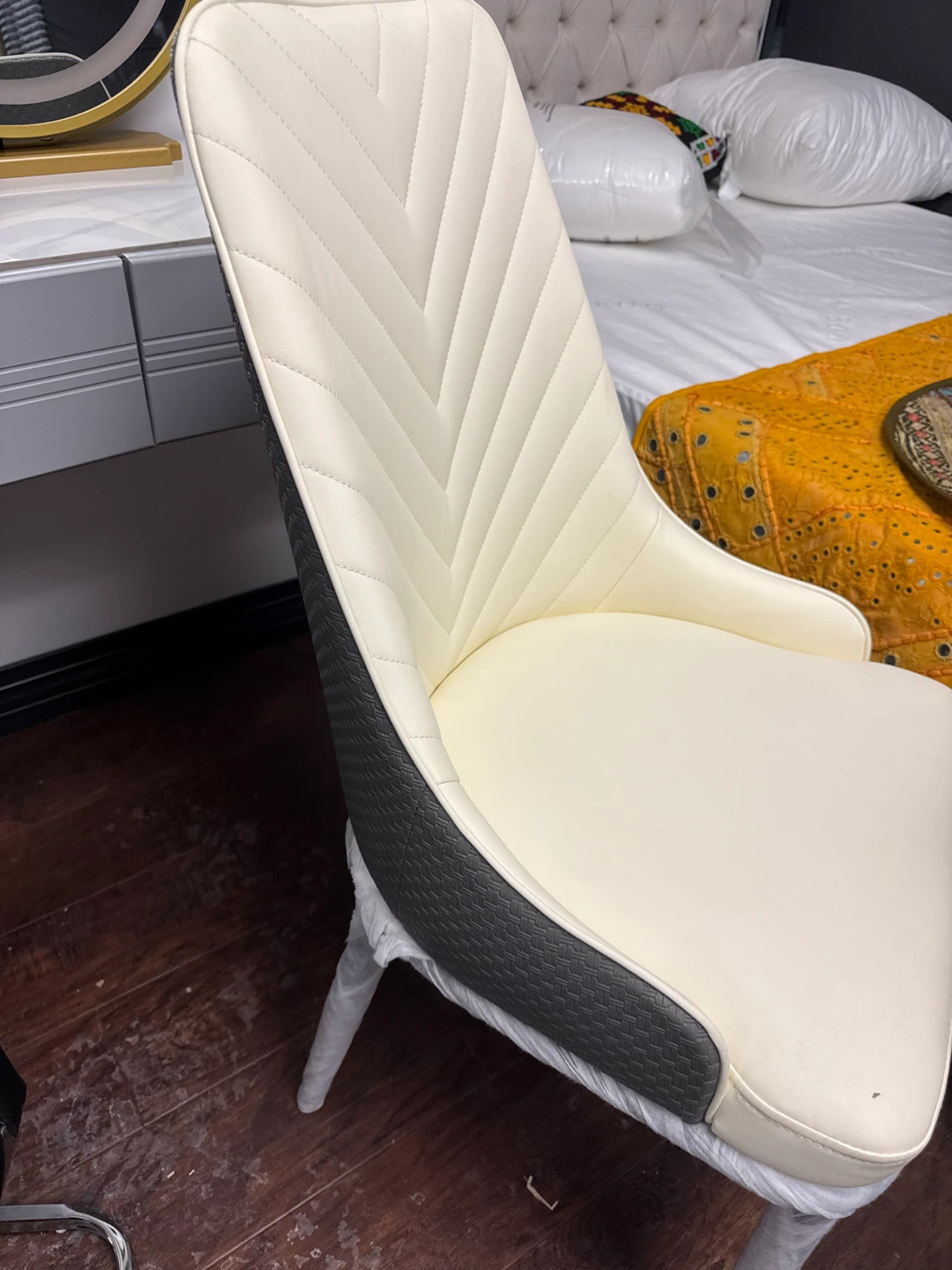 Cream Accent Dining Chair - photo 3