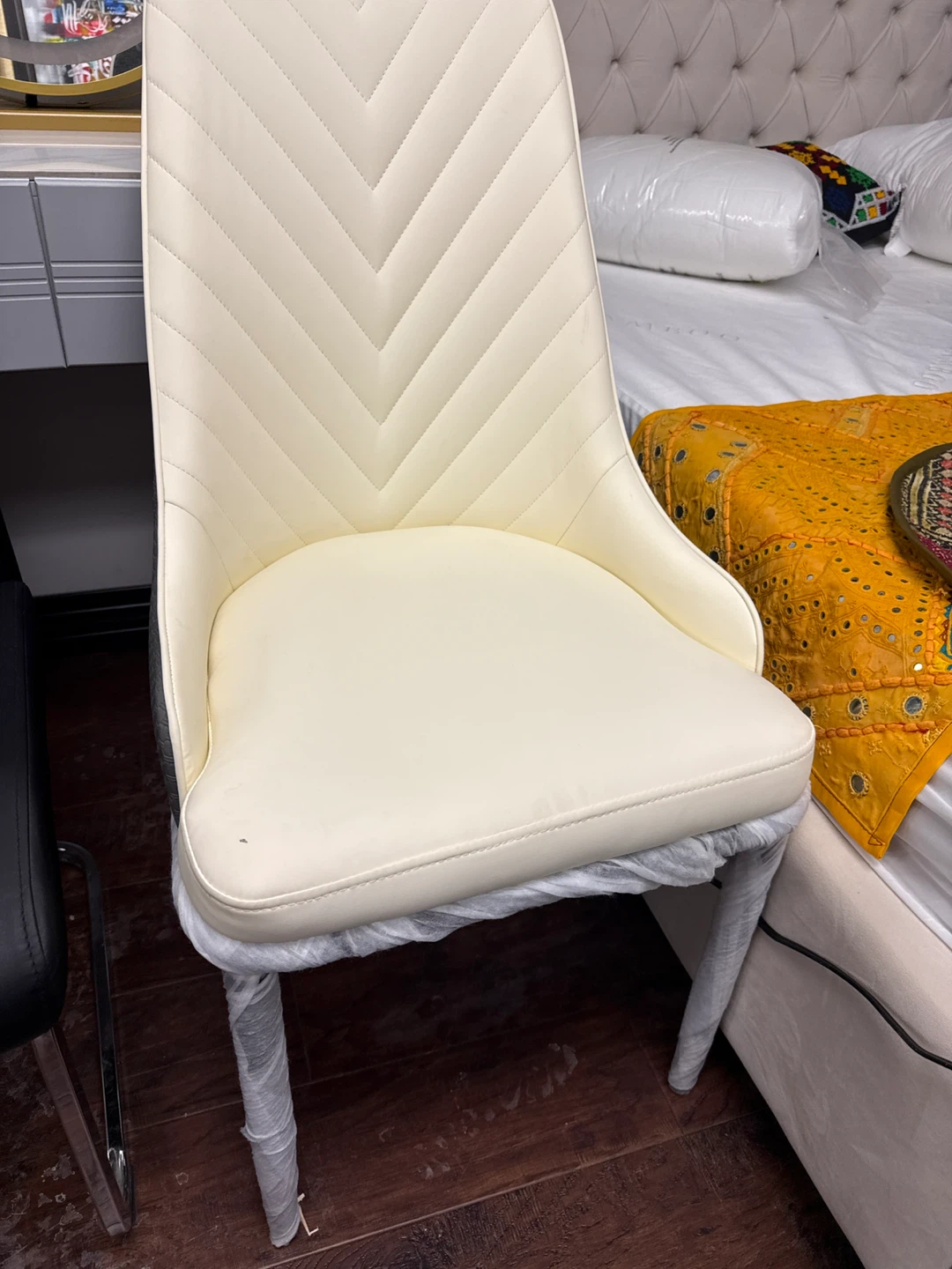 Cream Accent Dining Chair - photo 2