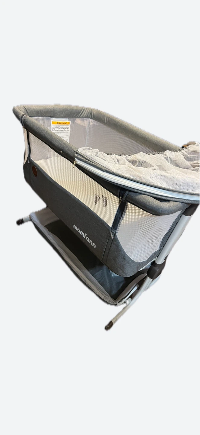 MOMFANN Baby Bassinet Bedside Sleeper - Gray