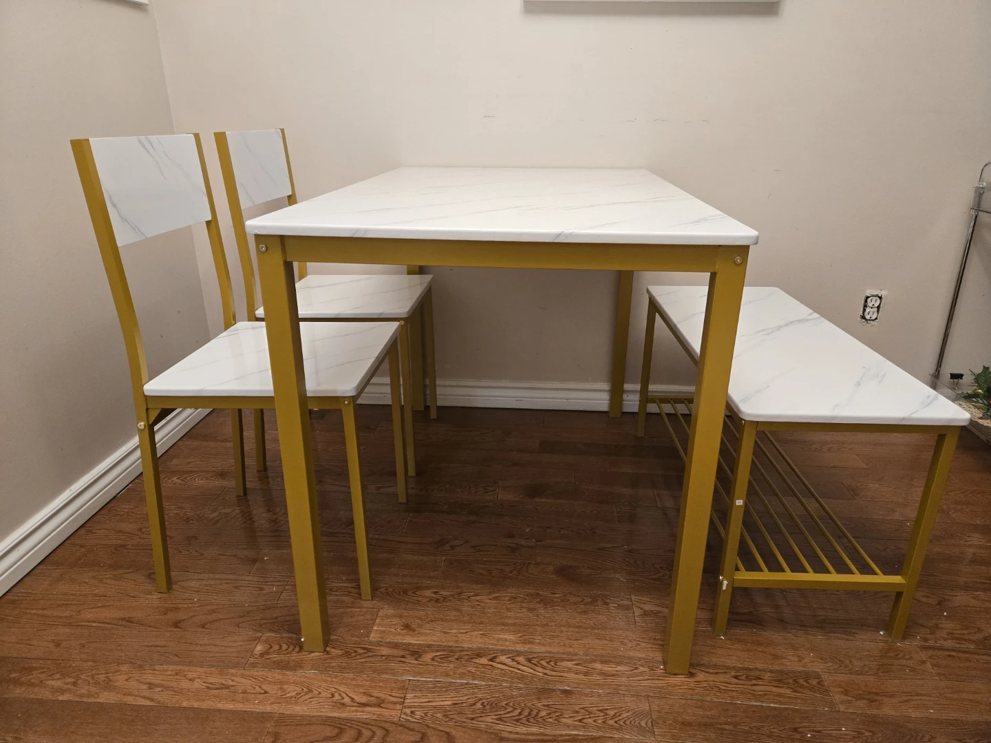 Dining Set with Table, 2 Chairs, and Bench - photo 2