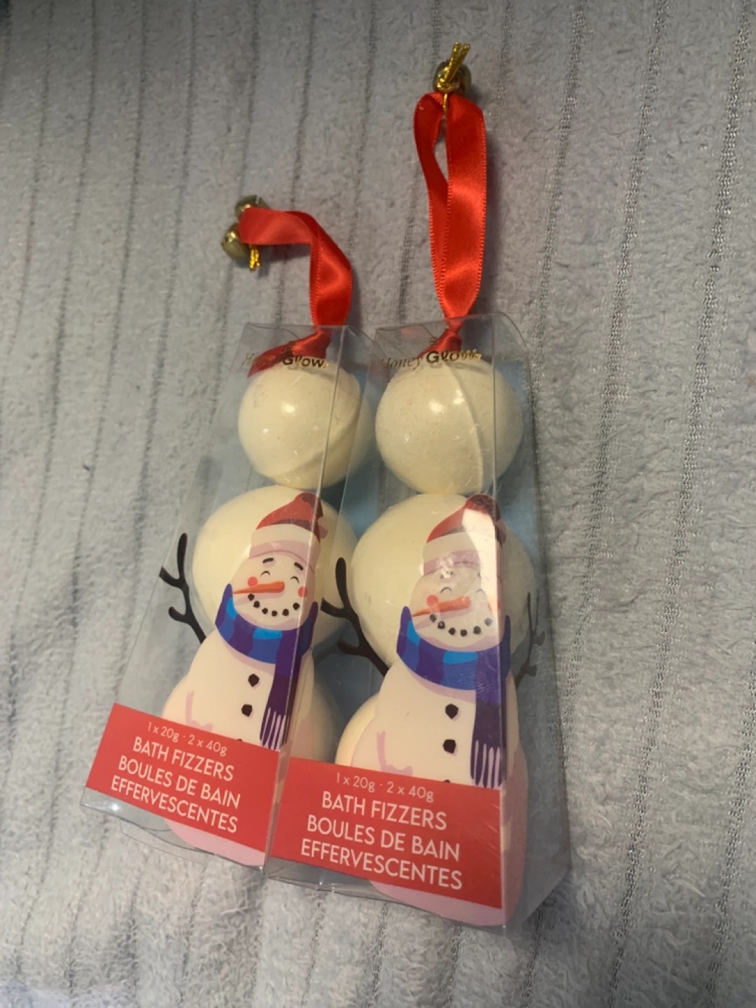 Honey Glow  Vanilla Bath Fizzers Snowman  2 Set