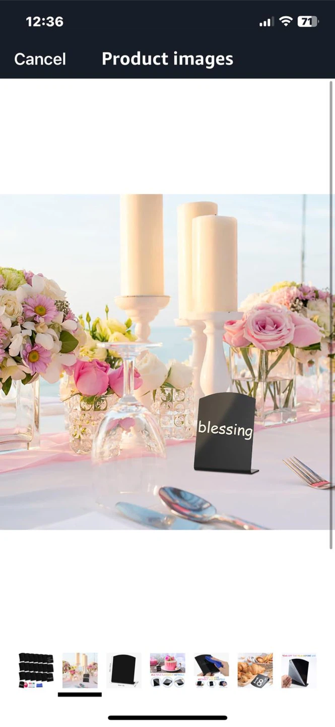 Black Tabletop Sign Holder - photo 4