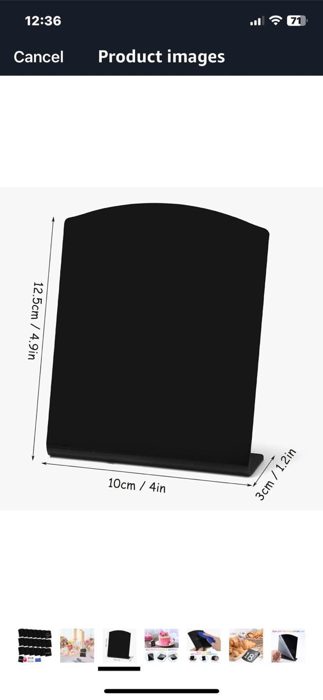 Black Tabletop Sign Holder