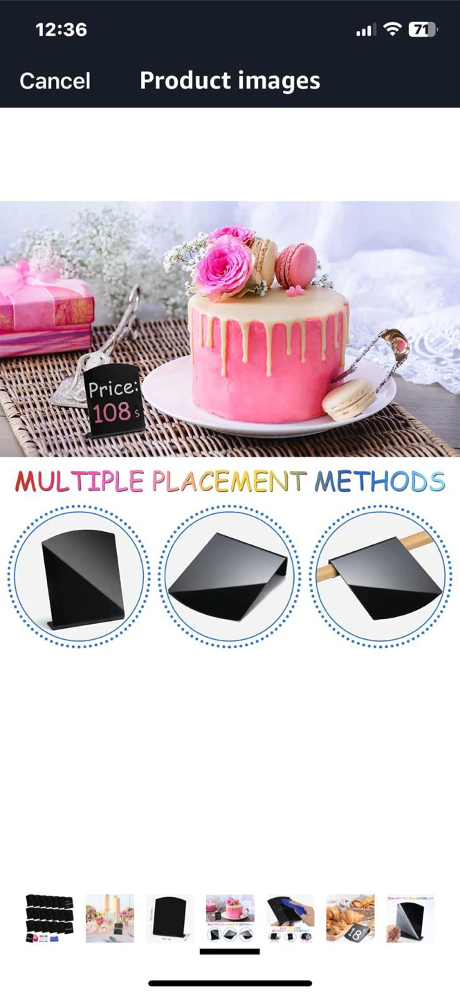 Black Tabletop Sign Holder - photo 3